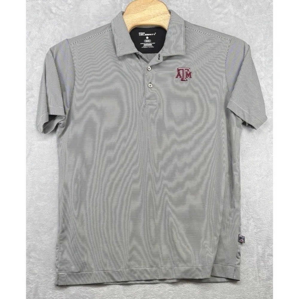 Pro Celebrity Texas A&M Aggies Performance Golf Polo Shirt Men's L READ